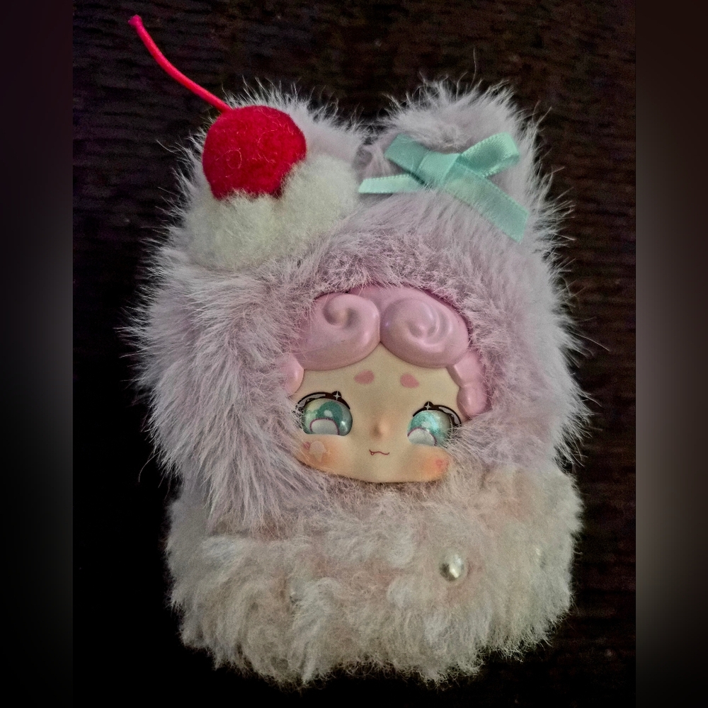Sanrio Plush Doll with Pink and White Fur
